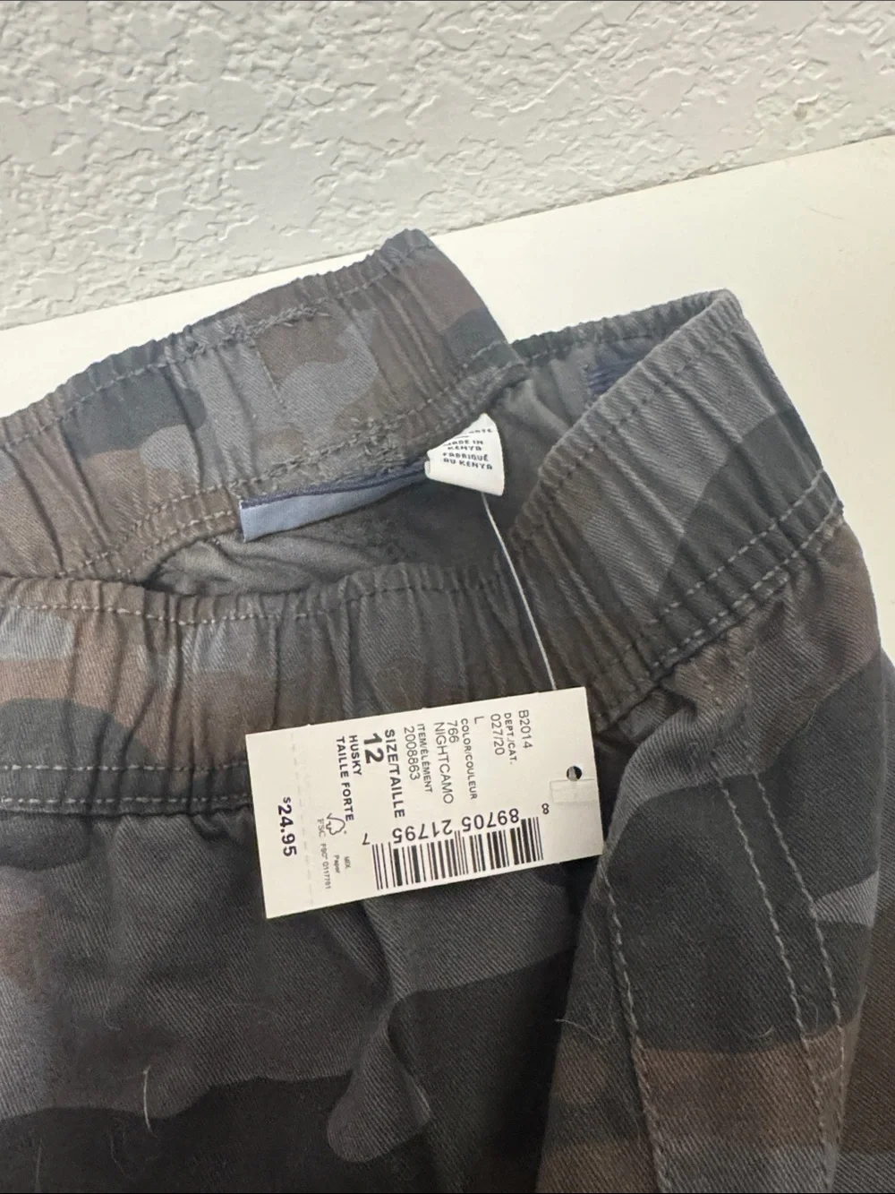 The Children's Place Black & Charcoal Camo Cargo Joggers
